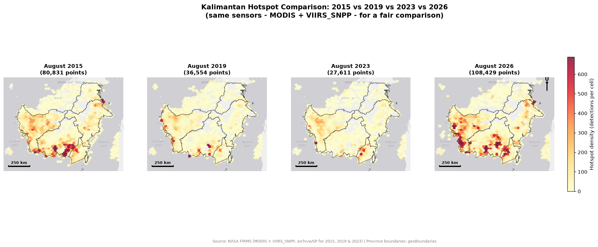 4-year comparison map