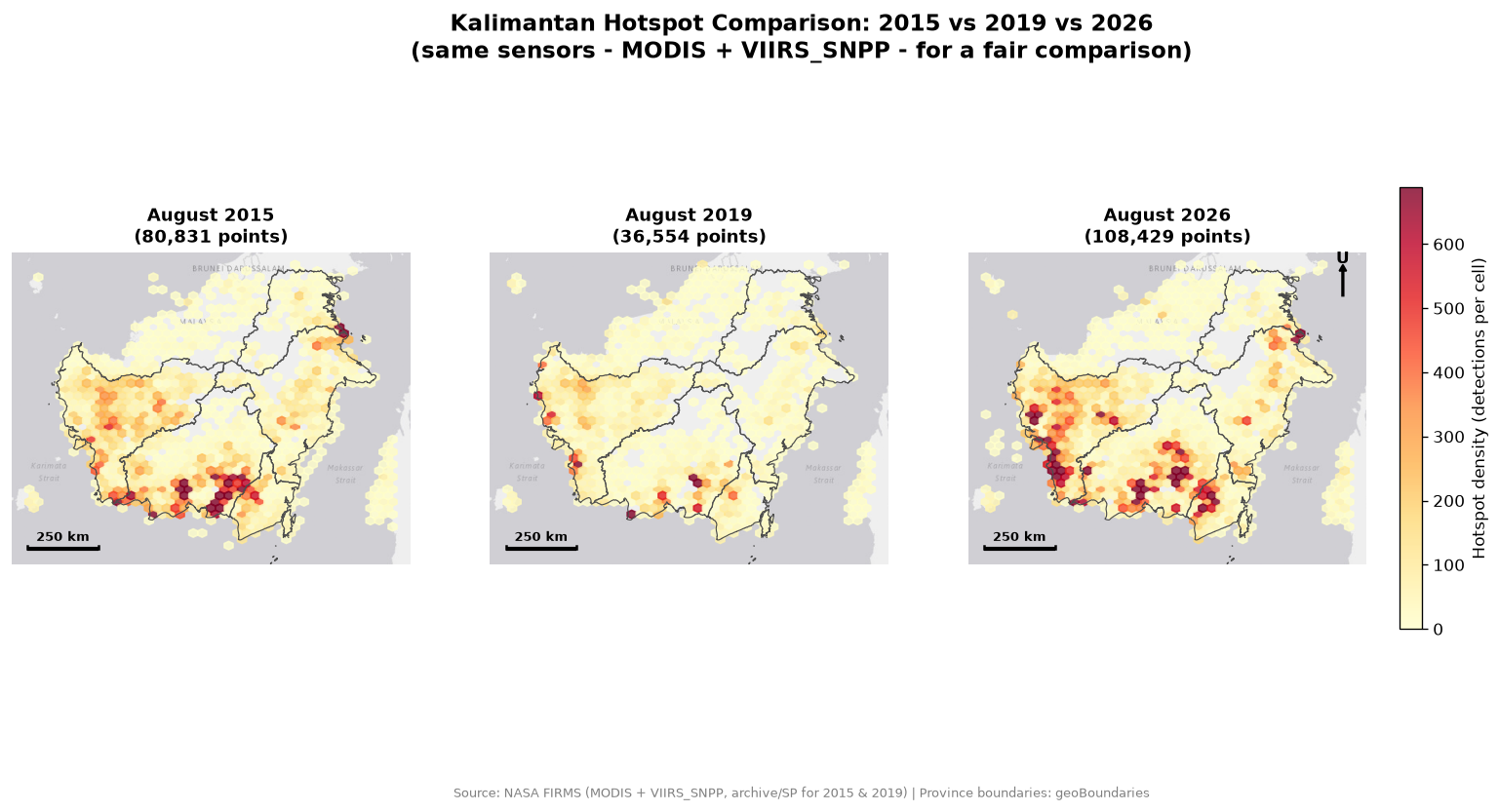 3-year comparison map